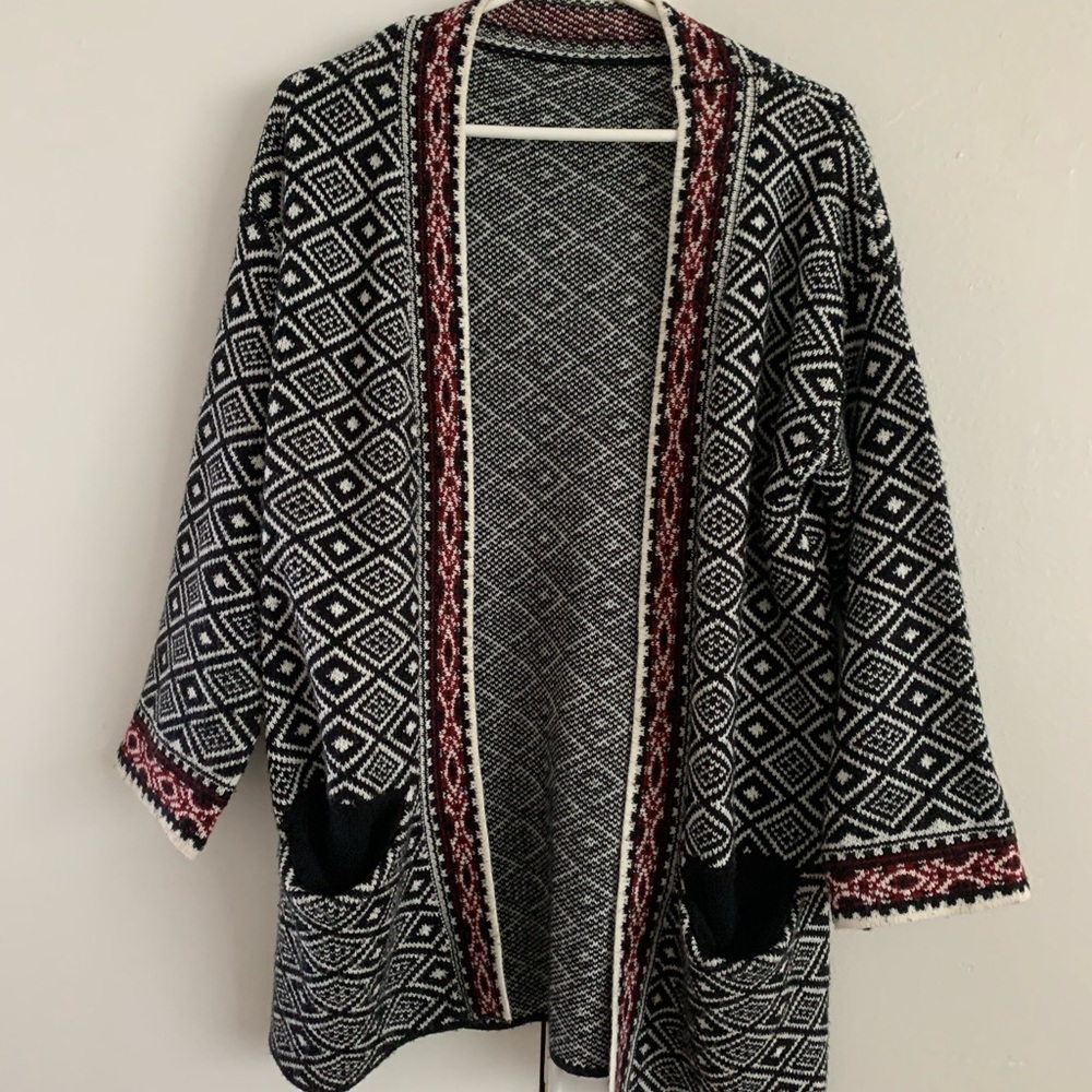 Fall/winter throw sweater cover up Native Design